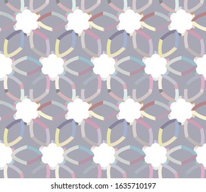 Seamless vector pattern in geometric ornamental style