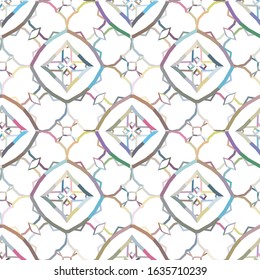 Seamless vector pattern in geometric ornamental style