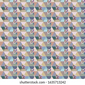 Seamless vector pattern in geometric ornamental style