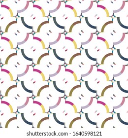 Seamless vector pattern in geometric ornamental style