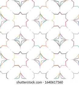 Seamless vector pattern in geometric ornamental style