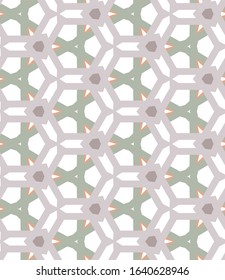 Seamless vector pattern in geometric ornamental style
