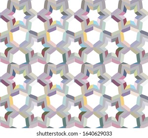 Seamless vector pattern in geometric ornamental style