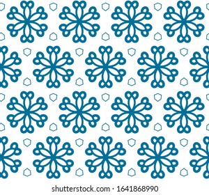 Seamless vector pattern in geometric ornamental style