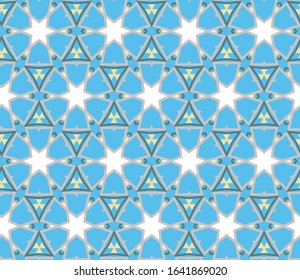 Seamless vector pattern in geometric ornamental style
