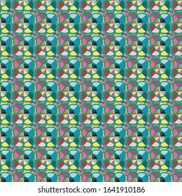 Seamless vector pattern in geometric ornamental style