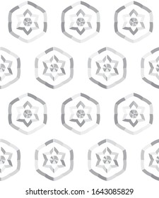 Seamless vector pattern in geometric ornamental style