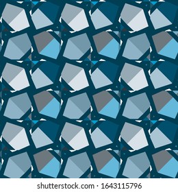 Seamless vector pattern in geometric ornamental style