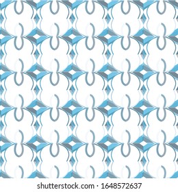 Seamless vector pattern in geometric ornamental style
