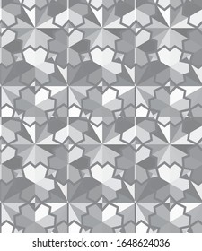 Seamless vector pattern in geometric ornamental style
