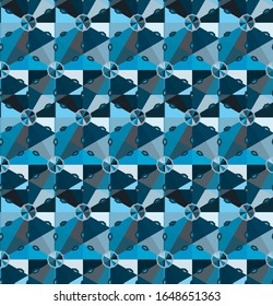 Seamless vector pattern in geometric ornamental style