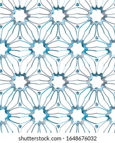 Seamless vector pattern in geometric ornamental style