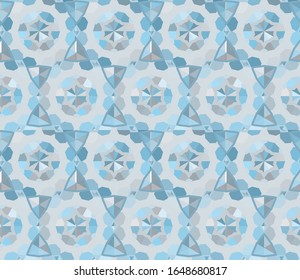 Seamless vector pattern in geometric ornamental style