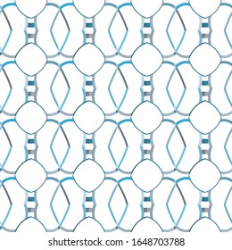 Seamless vector pattern in geometric ornamental style