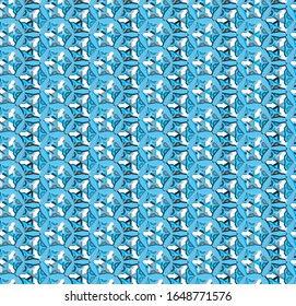 Seamless vector pattern in geometric ornamental style