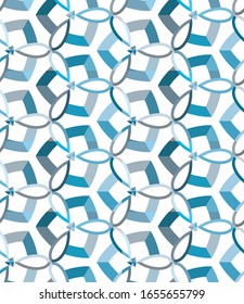 Seamless vector pattern in geometric ornamental style