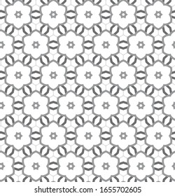 Seamless vector pattern in geometric ornamental style