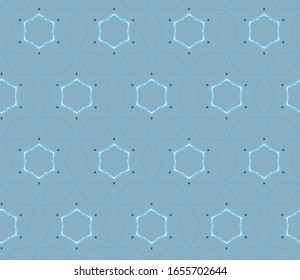 Seamless vector pattern in geometric ornamental style
