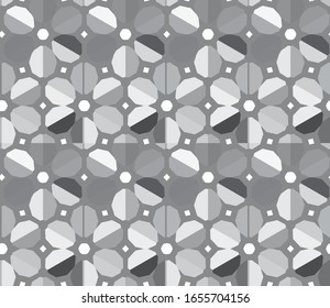 Seamless vector pattern in geometric ornamental style