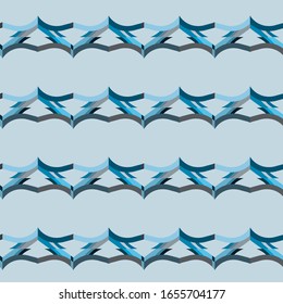 Seamless vector pattern in geometric ornamental style
