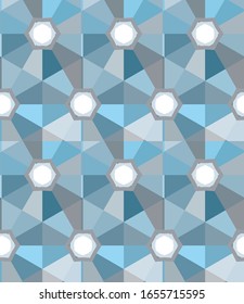Seamless vector pattern in geometric ornamental style