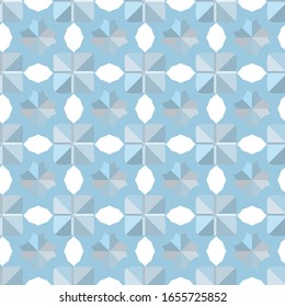 Seamless vector pattern in geometric ornamental style