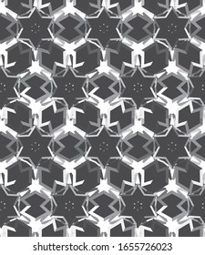 Seamless vector pattern in geometric ornamental style