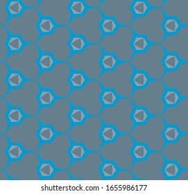 Seamless vector pattern in geometric ornamental style