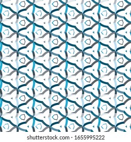 Seamless vector pattern in geometric ornamental style