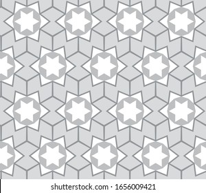 Seamless vector pattern in geometric ornamental style
