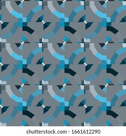 Seamless vector pattern in geometric ornamental style