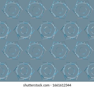 Seamless vector pattern in geometric ornamental style