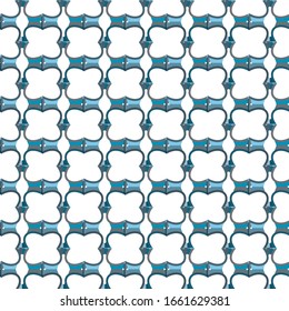 Seamless vector pattern in geometric ornamental style