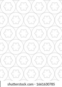 Seamless vector pattern in geometric ornamental style