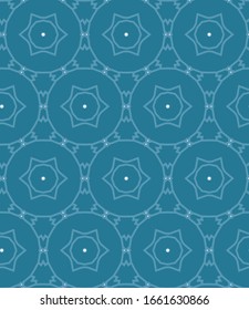 Seamless vector pattern in geometric ornamental style