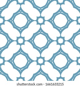 Seamless vector pattern in geometric ornamental style