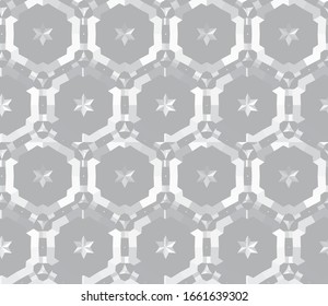 Seamless vector pattern in geometric ornamental style