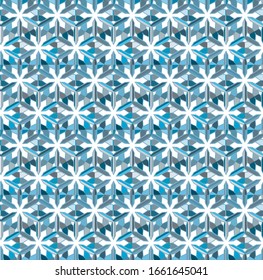 Seamless vector pattern in geometric ornamental style