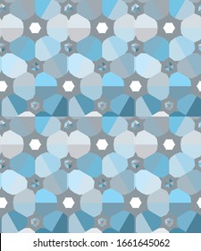 Seamless vector pattern in geometric ornamental style