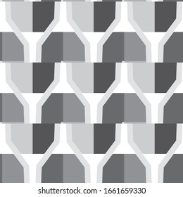Seamless vector pattern in geometric ornamental style