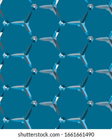 Seamless vector pattern in geometric ornamental style