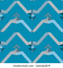 Seamless vector pattern in geometric ornamental style