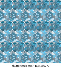 Seamless vector pattern in geometric ornamental style