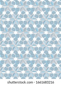 Seamless vector pattern in geometric ornamental style