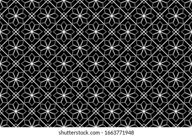 Seamless vector pattern in geometric ornamental style. Modern stylish abstract texture