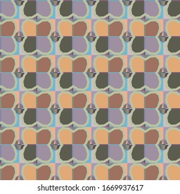 Seamless vector pattern in geometric ornamental style