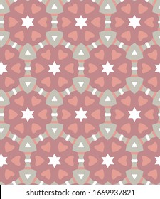 Seamless vector pattern in geometric ornamental style