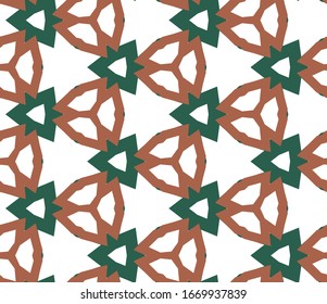 Seamless vector pattern in geometric ornamental style