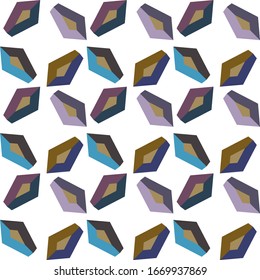 Seamless vector pattern in geometric ornamental style