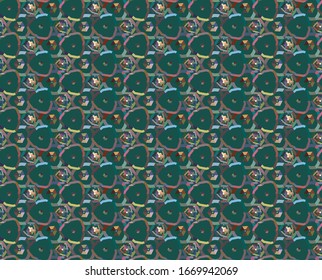 Seamless vector pattern in geometric ornamental style